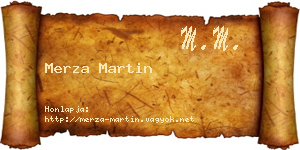 Merza Martin névjegykártya